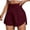 Wine, variant on Women's Athletic Workout Shorts with Pockets Activewear Gym Shorts (Purple XXL)