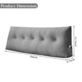 thumbnail image 2 of Lovote Wedge Headboard Reading Pillow 59" x 15.7" x 4.7" Triangular Bolster Backrest Support Cushion for Bed, Sofa, Daybed, Dark Gray, 2 of 6