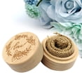 thumbnail image 3 of 1pcs Personalized Retro Ring Box Wedding Valentines Wooden Holder Jewelry Box, 3 of 9