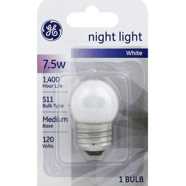 GE Night Light Bulb S11 White 7.5 w (Pack of 12)