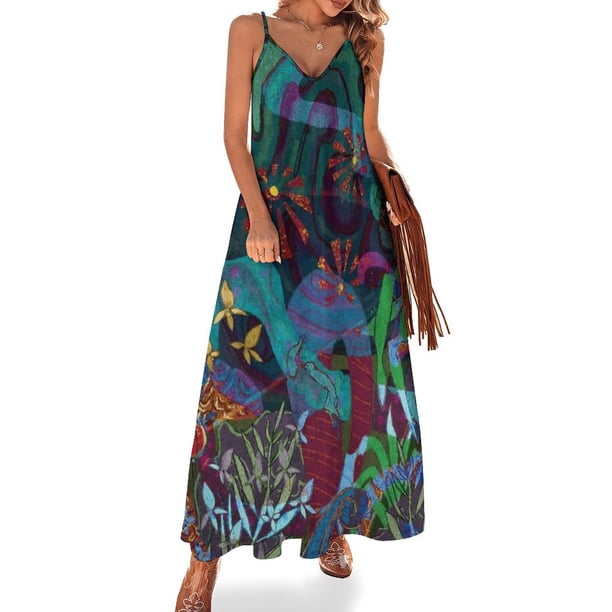 Vestido sin mangas Sea Garden vestidos de lujo vestido morado