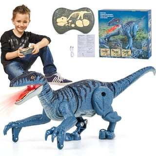 Kiztoys&1 Jouet Dinosaure Télécommandé pour Enfants Velociraptor