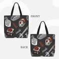 thumbnail image 3 of Vsdgher Japanese Sushi Hashi print Tote Bag for Women Shoulder Bag with Zipper Large Shoulder Bag Handle Handbag Portable Washable for Travel, Work, 3 of 8