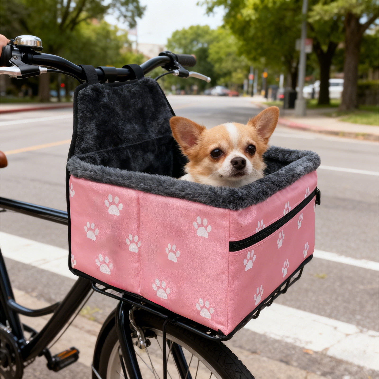 Yhmxh Pet Car Seat for Pet, Portable & Waterproof Oxford Dog Car Booster Seats, Comfort Cushion & Storage Pockets with Adjustable Straps, Foldable Travel Look Out Bag for Small Medium Dogs & Cats