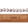 thumbnail image 3 of U8MO 3Strd PearlPink Handmade Flower Printed Porcelain Ceramic Round Beads Loose 10mm, 3 of 8