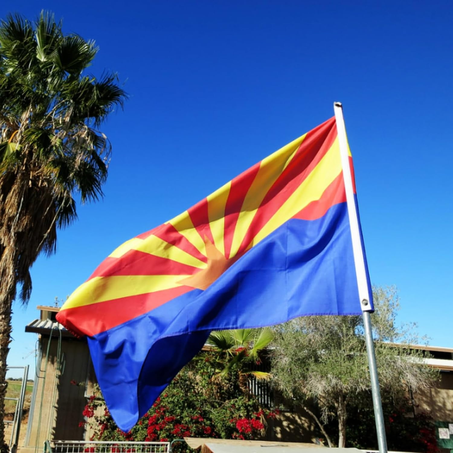 FLAGWIN Arizona Flag 3x5 FT - 3 Ply Double Sided Polyester Arizona State Flag with Brass Grommets - Vivid Color and Fade Proof State of Arizona Flag 3x5 Outdoor