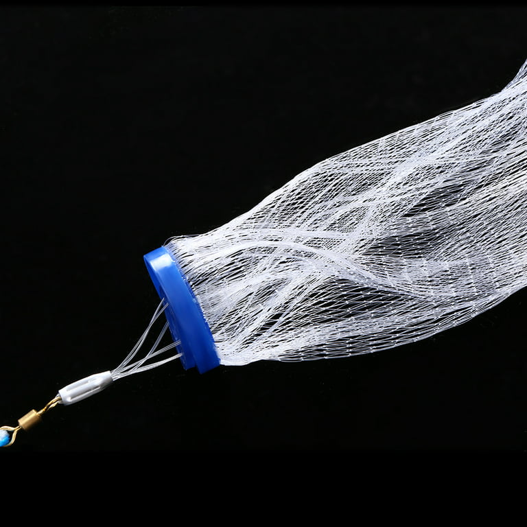 Carevas Fishing Casting Net 7.8FT Fishing Net Saltwater Freshwater Bait  Fish Net Hand Cast Fishing Net with Weights 