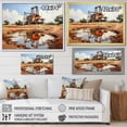 thumbnail image 4 of Designart "Oil Rig in Texas Beige" Oil Rigs / Fields Floater Framed Wall Art Living Room, 4 of 7