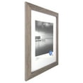 Mainstays 11x14 Matted to 8x10 Wide Beveled Picture Frame, Rustic Gray