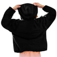 thumbnail image 5 of Womens Crew Neck Pullover Puffer Jacket Long Sleeve Loose Jackets Half Zip Hooded Down Coat With Drawstring Pockets, 5 of 5