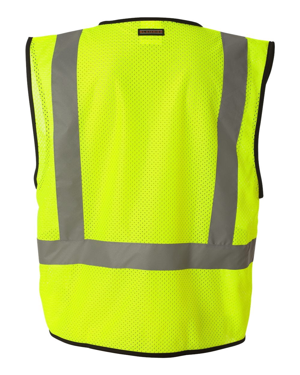 Kishigo High Visibility Safety Vest, Economy Single Pocket Hook-and-Loop Mesh Vest, Lime, Pack 6, 4XL
