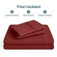 thumbnail image 3 of Bare Home Premium 1800 Collection 4-Piece Bed Sheet Set, Full, Rosewood, 3 of 11