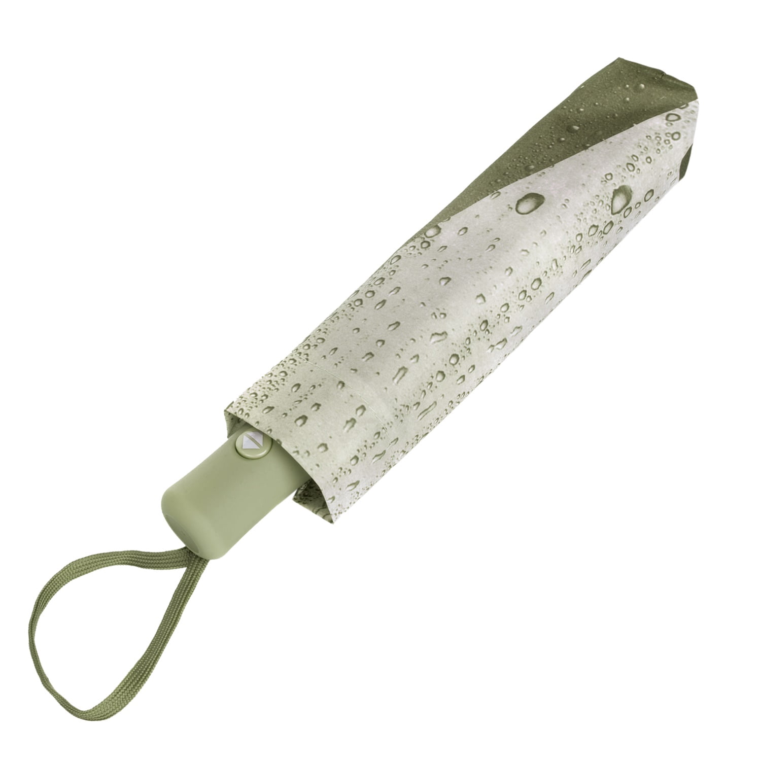 Raindrop Lightweight Compact Travel Sized Windproof Nylon Umbrella With Easy Open Button