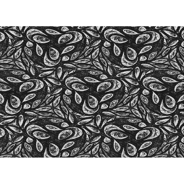 Ahgly Company Machine Washable Indoor Rectangle Transitional Midnight Gray Area Rugs, 7' x 9'