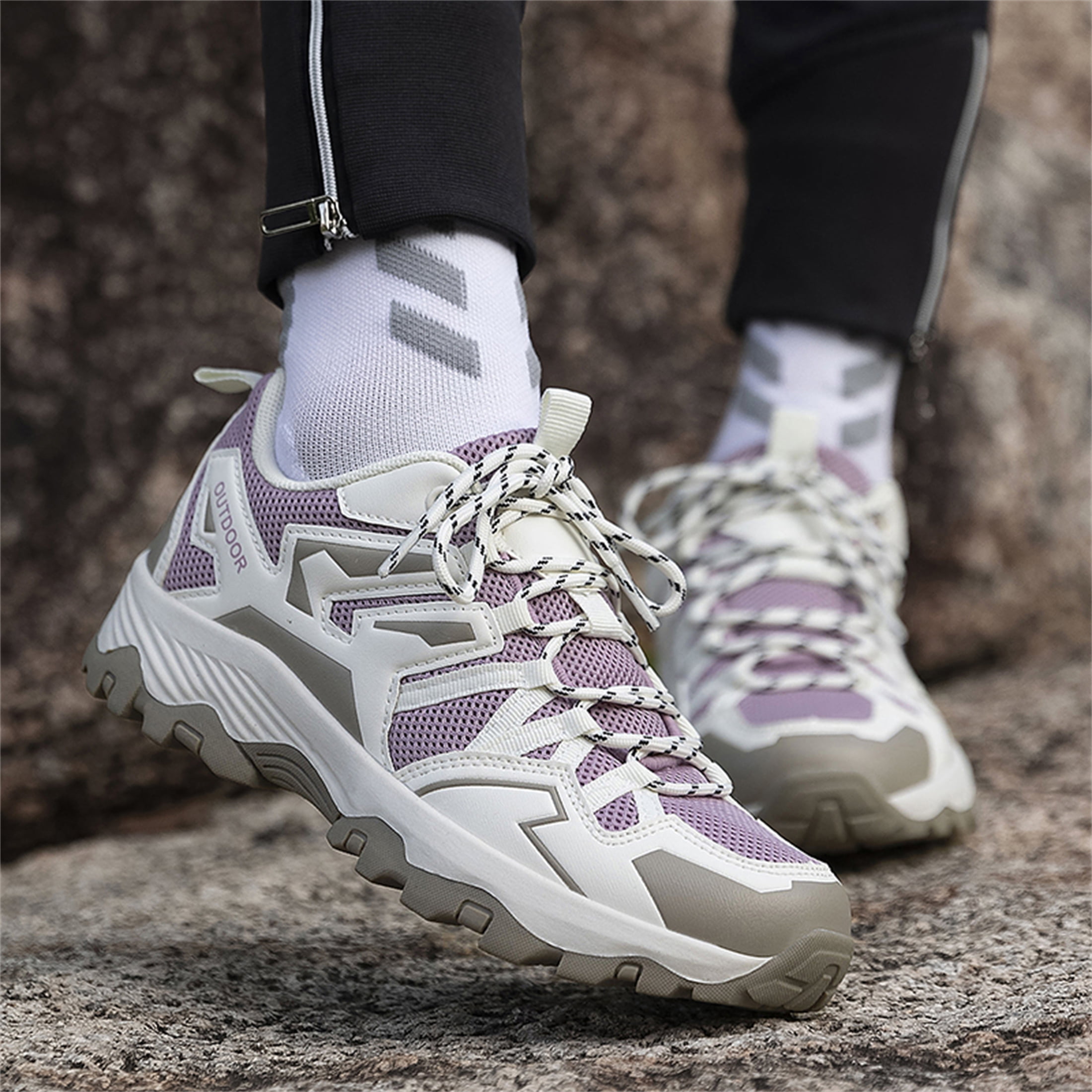 YOURDIARY Womens Mens Hiking Shoes Comfortable Breathable Anti-Slip Outdoor Hike Trekking Trails Shoe