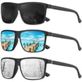 thumbnail image 1 of Gafas de sol polarizadas KALIYADI para hombre y mujer con UV, 3 paquetes, 1 of 6