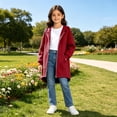 thumbnail image 5 of Girls Fleece Zip Up Hoodie Long Sleeve Outerwear Letter Graphic Print Active Fit Tops Fall Clothes for Teen Girls, 5 of 6