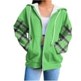 thumbnail image 2 of Hoodies for Women Solid Color Womens Hoodies Lightweight Breathable Top Blouses Zipped Up Side Pockets Hoodie Comfy Outerweart Loose Fit Effortless Plus Size Fall Fashion, 2 of 6