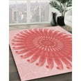 thumbnail image 3 of Ahgly Company Machine Washable Indoor Square Transitional Pastel Pink Area Rugs, 8' Square, 3 of 7