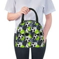 thumbnail image 6 of Fotbe Football Pattern Lunch Bag, Insulated Lunch Box, Small Leakproof Cooler Food Lunch Containers Reusable High Capacity Lunch Tote Bags for Work, Travel, Outdoor, 6 of 6