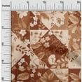 thumbnail image 2 of oneOone Cotton Poplin Rust Brown Fabric Florals Sewing Fabric By The Yard Printed Diy Clothing Sewing Supplies 56 Inch Wide, 2 of 6