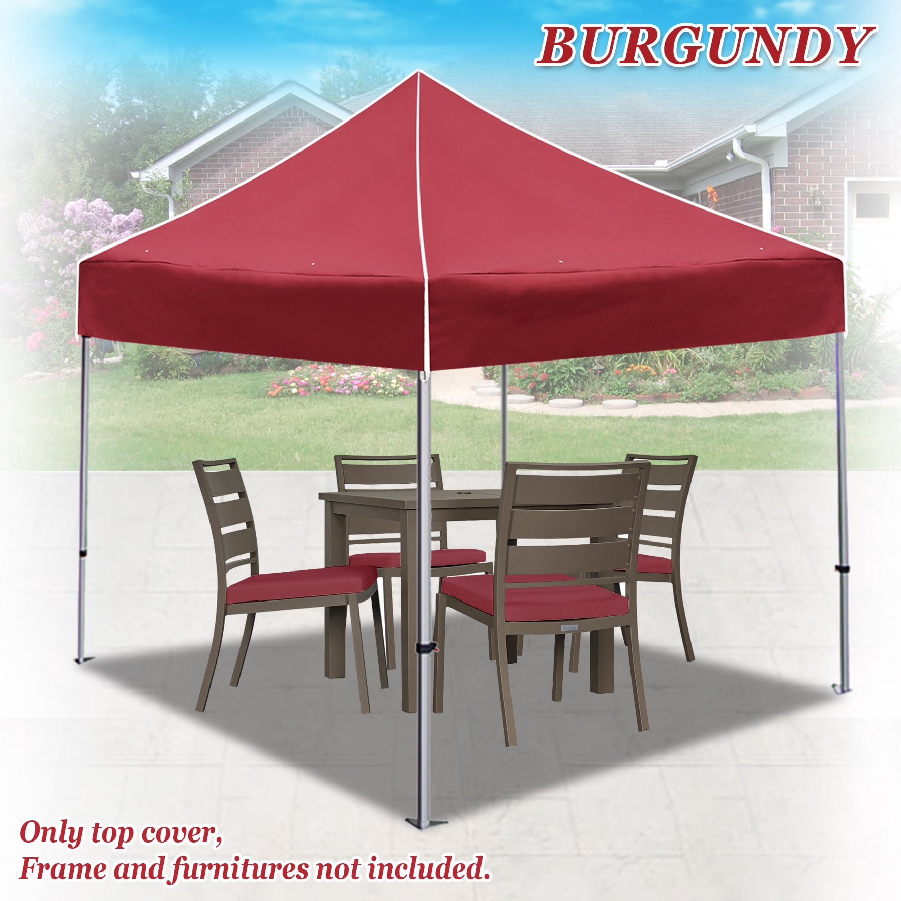 Sunrise Ez pop Up Instant Canopy 10'X10' Replacement Top Gazebo