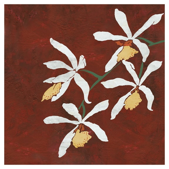 Collection Rouge Floral by Linda Wood Floral Canvas Art