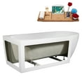thumbnail image 3 of 65" Streamline B-344-111-BNK Soaking Freestanding Tub and Tray With Internal Drain in Brushed Nickel, 3 of 10