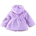 thumbnail image 3 of GYRATEDREAM Toddler Girls Winter Fleece Thicken Coat Kids Hooded Faux Fur Jacket Baby Warm Zipper Hoodies Windproof Outwear for 1-6 Years, 3 of 8