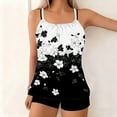 thumbnail image 5 of Pxxlle Womens Tankini Swimsuits Two Piece Tummy Control High Waisted Bathing Suit Floral Print Swimwear with Boy Shorts Multicolor S, 5 of 7
