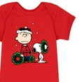 thumbnail image 3 of Peanuts - Holidays - Charlie Brown & Snoopy Hanging Wreaths - Infant Baby One Piece, 3 of 5