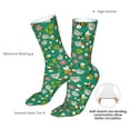 thumbnail image 4 of KLL Flying Bees Print Womens Crew Socks Athletic Middle Tube Long Socks Novelty Socks Gifts For Men, 4 of 7