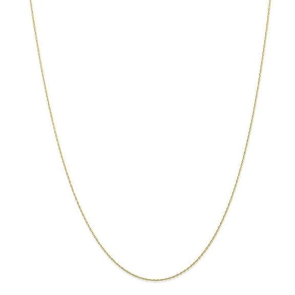 Auriga 10k Yellow Gold 0.5mm Carded Cable Rope Chain Necklace for Women 18"