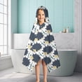 thumbnail image 6 of Black Cute Hedgehog Pattern Hooded Bath Towel，50"x30" for Ages 3 To 12 Kids, Quick Dry Lightweight Soft Microfiber Hood Beach Towel Cover Up for Kids, 6 of 7