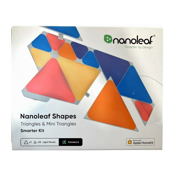 Nanoleaf Smarter Kit - Shapes Triangles & Mini Triangles Panel Kit - Walmart.com