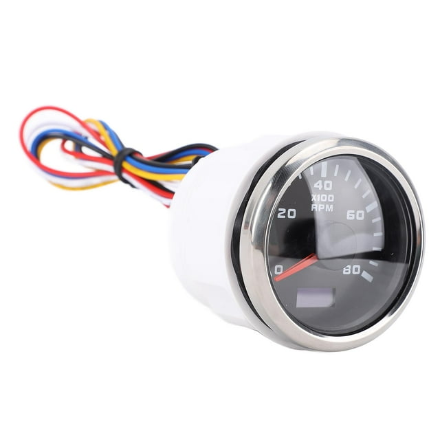 2 Inch Tachometer with Hour Meter for Truck Tractor Car RV Boat 8000RPM 7 Color Backlight