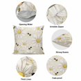 thumbnail image 6 of Throw Pillow Covers, White Daisy Farmhouse 16x16 Pillow Covers for Couch/Sofa/Bed, Garden Floral Honeybees Vintage Decorative Square Linen Cushion Pillowcase for Home Decor, 6 of 9