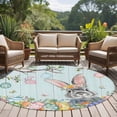 thumbnail image 4 of Round Rugs 7Ft, Easter Round Area Rug Washable Indoor Throw Carpet, Country Spring Botanical Eggs Trees Wooden Grain Large Non Slip Circle Rug for Dining Room Playroom Home Decor Aesthetic, 4 of 8