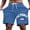 Blue, variant on Men's Casual Shorts For Everyday Wear Stylish Letter Print Comfortable Fit For For Summer Outings And Relaxation Super Shorts
