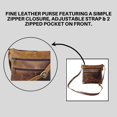 thumbnail image 5 of Madosh, Leather Crossbody Bag For Women Brown Shoulder Handmade Classic Purse Girls Side Sling, 5 of 6