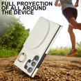 thumbnail image 6 of for Samsung Galaxy S25 Ultra Wallet Case with Card Holder Women Men, Flip PU Leather Kickstand Shockproof Protective Phone Cover Magnetic Clasp 360 Rotation Ring Stand for Samsung S25 Ultra, White, 6 of 7