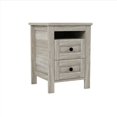 thumbnail image 6 of 2-Drawer Farmhouse Wooden Nightstand with Well-proportioned Design and Sleek Lines, Wood Side Table with Storage Cabinet for Bedroom, Antique Gray, 6 of 9