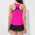 thumbnail image 3 of Frostluinai Tankini Swimsuits for Women Racerback Color Block Bathing Suits Swim Tank Tops with Boy Shorts Casual Beachwear Swimwear for Women, 3 of 3