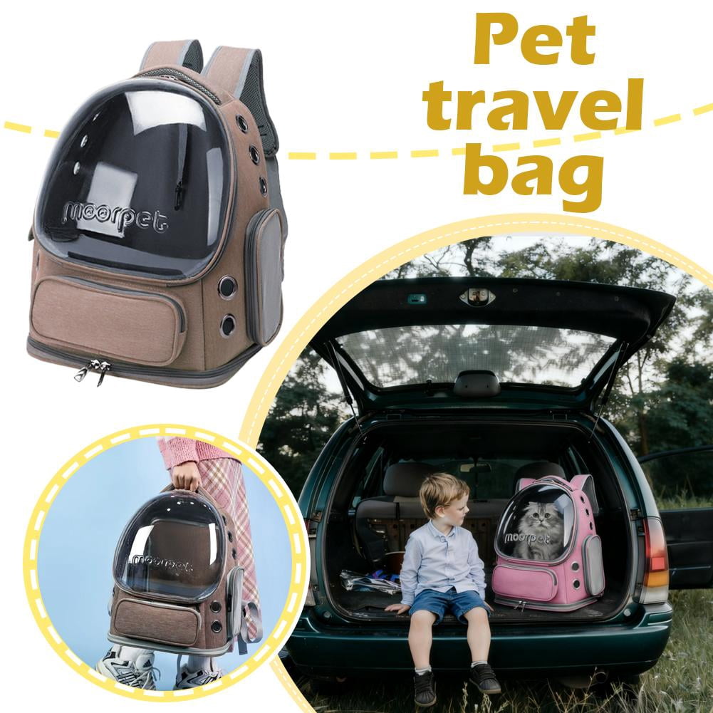 Pet Backpack Pet Carrier, 27lb Max, Large Transparent Bubble Window, Multiple Air Vents, Pet Carrier for Travel & Outdoor Adventures