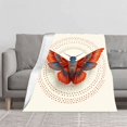 thumbnail image 1 of Durable Soft & Warm Flannel Blanket - Cozy Beige with Intricate Circular Patterns Perfect for Sofa Travel Bed & Chair, 1 of 7