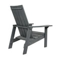 thumbnail image 2 of Capterra Casual Sustainable Recycled Outdoor Living Plastic Flatback Adirondack Chair, Gray, 2 of 3