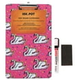 thumbnail image 6 of Inkdotpot Decorative Clipboard Letter Size Clipboard with Low Profile Clip,Retractable Key Hole for Hanging Paperboard for Office School w/ Free Marker & Eraser,Swan-9x15 Inch, 6 of 9