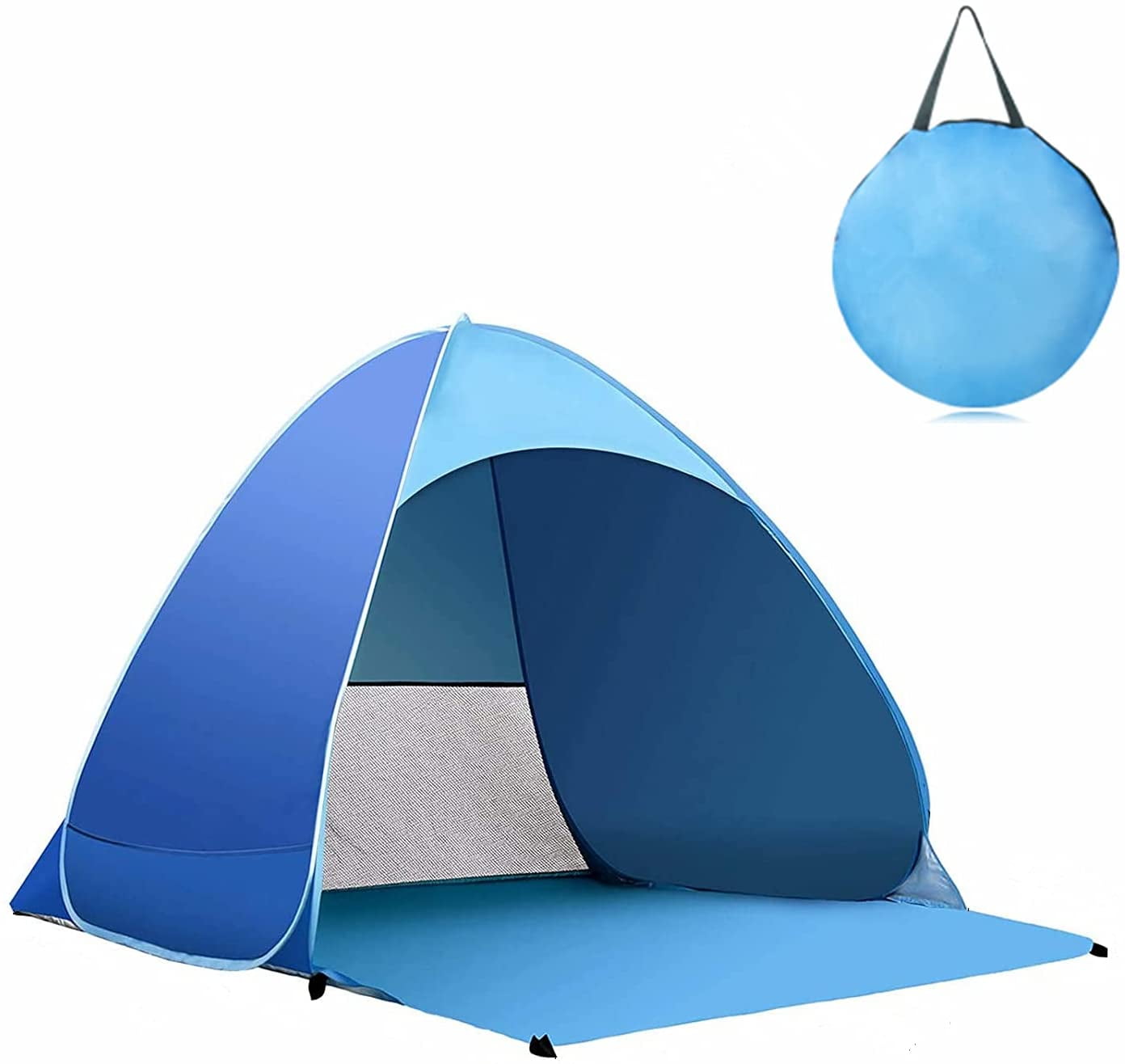230*140cm Blue Beach Tent Shade Sun Shelter Beach Canopy Camping Beach Picnic 