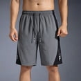 thumbnail image 5 of Aimik Sport Shorts for Men Color Block Design Drawstring Waist Mens Shorts with Side Stripes Summer Breathable Comfort Shorts for Gym, 5 of 6