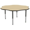 thumbnail image 4 of ECR4Kids 60in Flower Everyday T-Mold Adjustable Activity Table Maple/Black/Black - Super Leg, 4 of 8